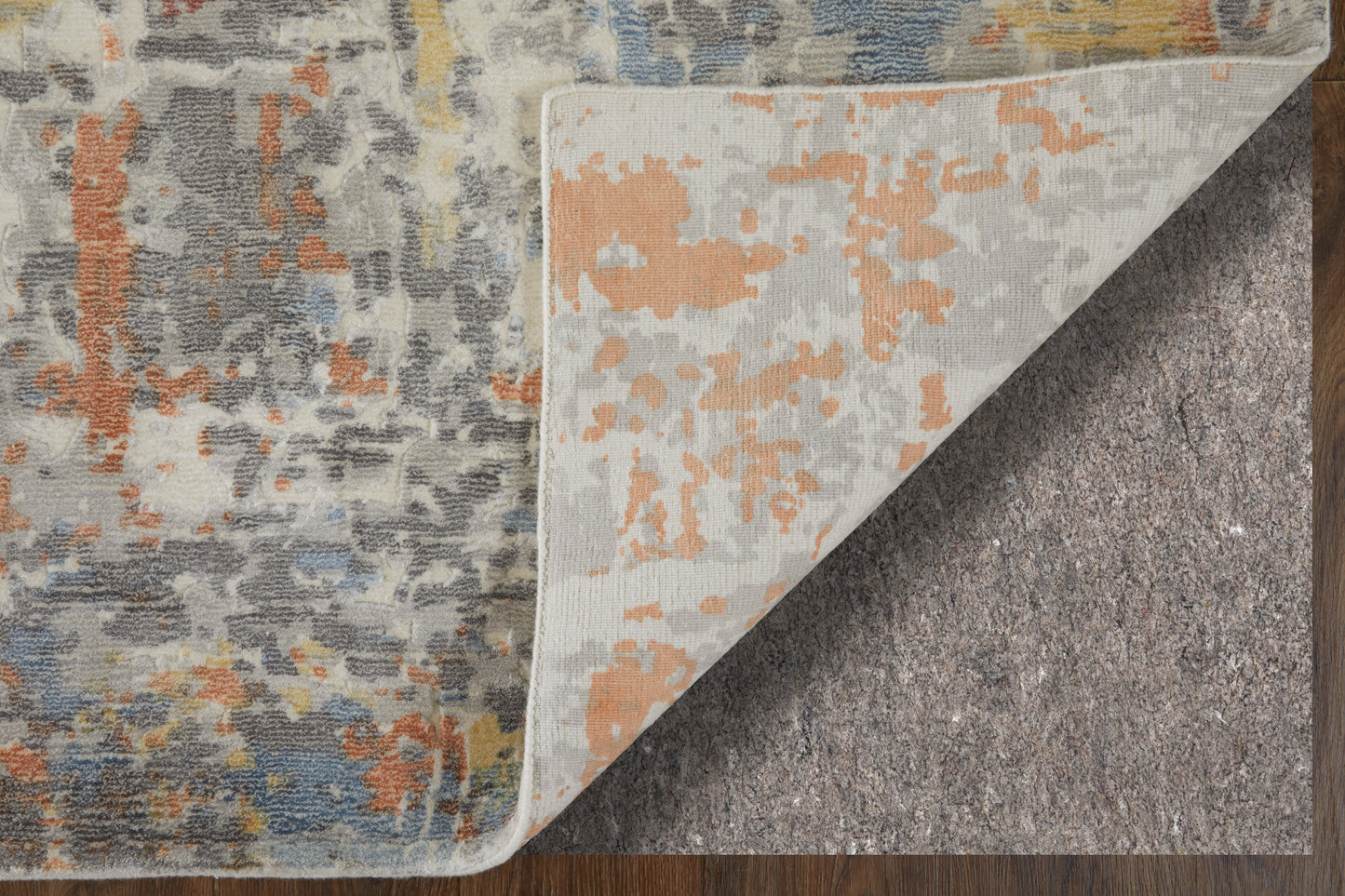 Braden Modern Abstract, Gray/Orange/Tan