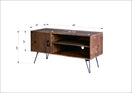 Switch Simple, Modern, Vintage Reclaimed Wood TV Stand Media Table For Living Room - Natural 2 image