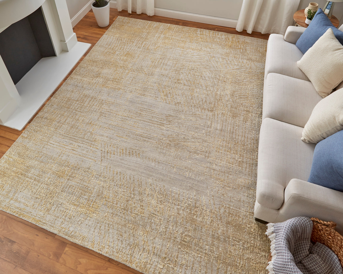 Eastfield Modern Abstract, Yellow/Ivory/Gold