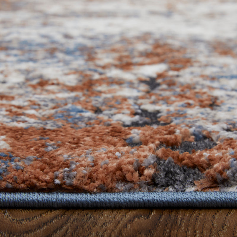 Gilmore Modern Distressed, Ivory/Blue/Taupe