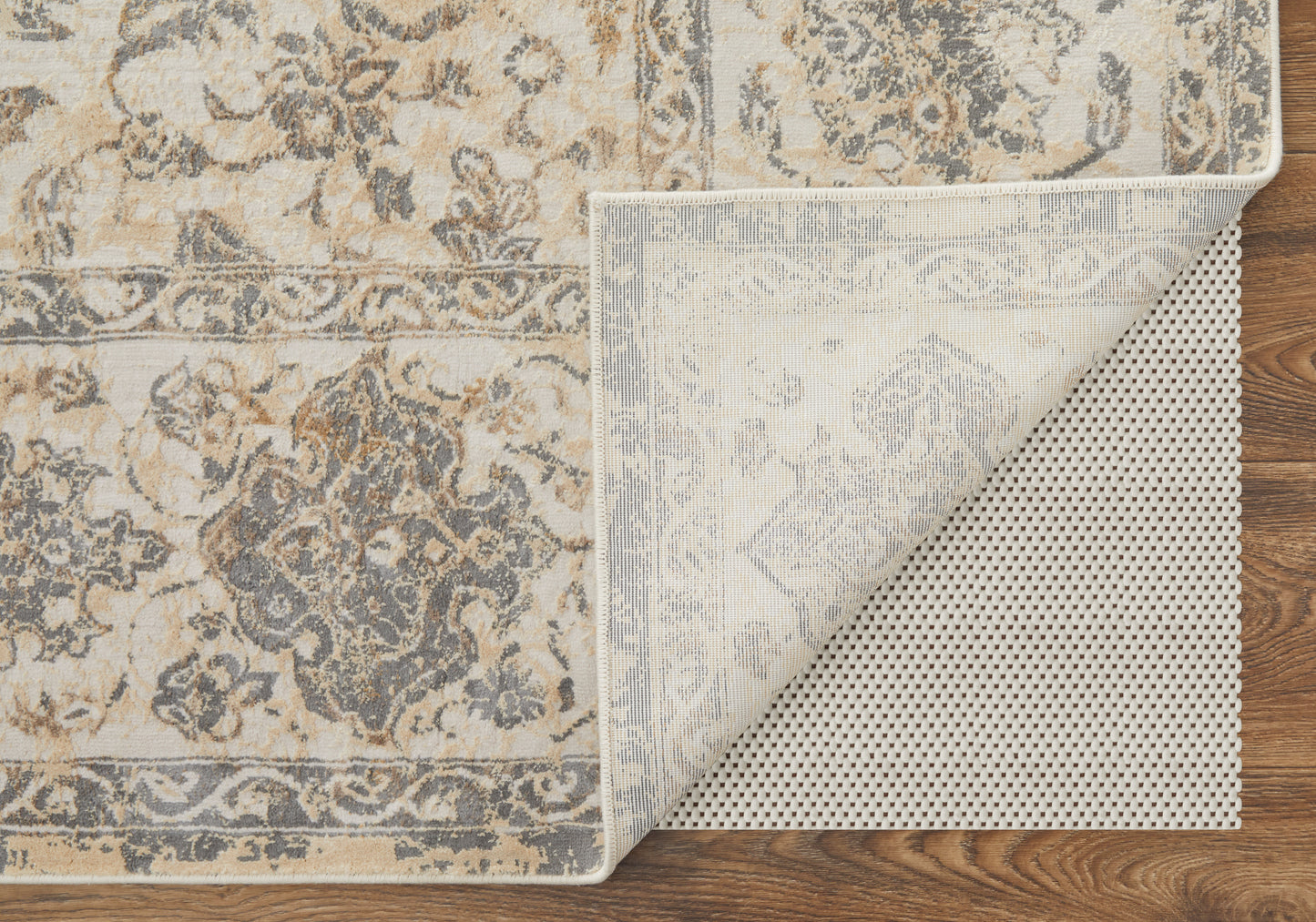 Celene Traditional Bordered, Ivory/Tan/Gray