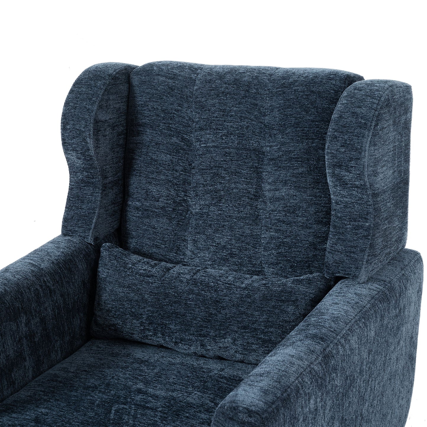 Modern Accent Chair, Arm Chairs For Living Room, Upholstered Mordern Armchair, Comfy Soft Padded Lounge Chair In Small Space, Bedroom, With Pillow, Solid Wood Leg