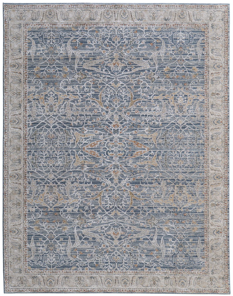 Pasha Transitional Ikat, Blue/Taupe/Ivory