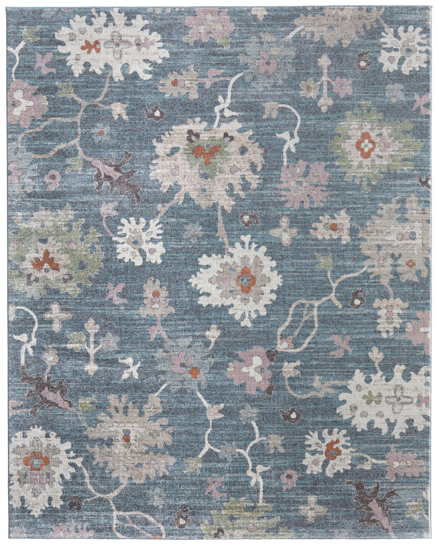 Dartmouth Transitional Abstract, Blue/Ivory/Pink