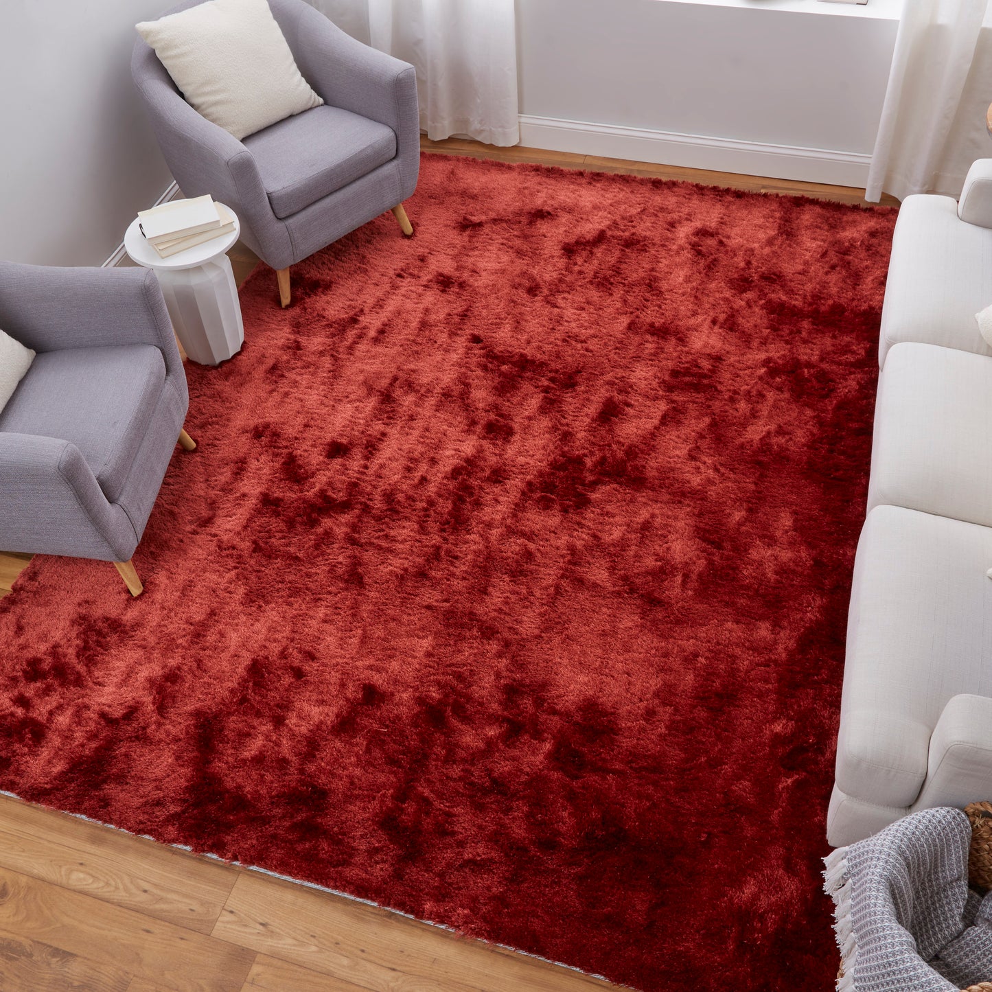 Indochine Modern Solid, Red/Orange