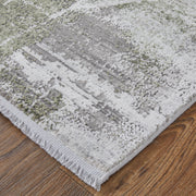Cadiz Modern Ikat, Gray/Green/Silver