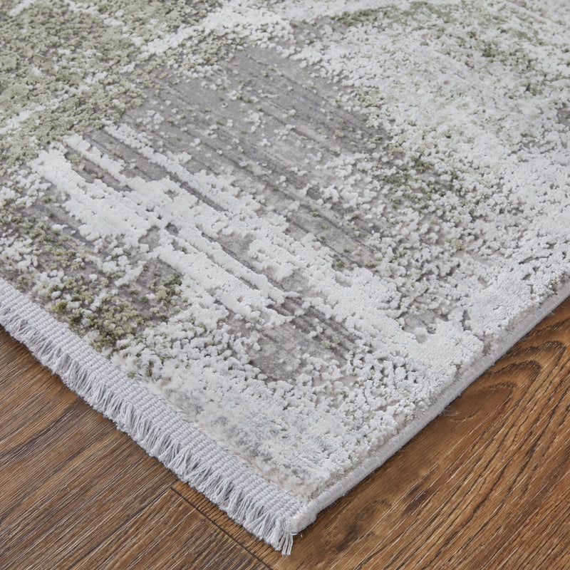 Cadiz Modern Ikat, Gray/Green/Silver
