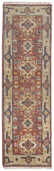 Fillmore Transitional Medallion, Red/Ivory/Gold