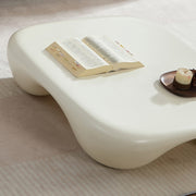 Modern Coffee Table Faux Travertine Textured for Livingroom/Office