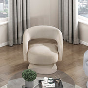 Modern Luxury Swivel Accent Chair 1pc Taupe Velvet Upholstery Solid Wood Stylish Home Furniture