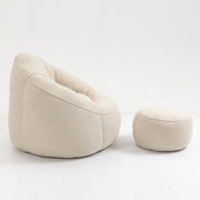 Bedding Bean Bag Sofa Chair High Pressure Foam With Footrest