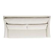 Ada - Flared Arm Contemporary Sofa With Lumbar Pillows - Flax White