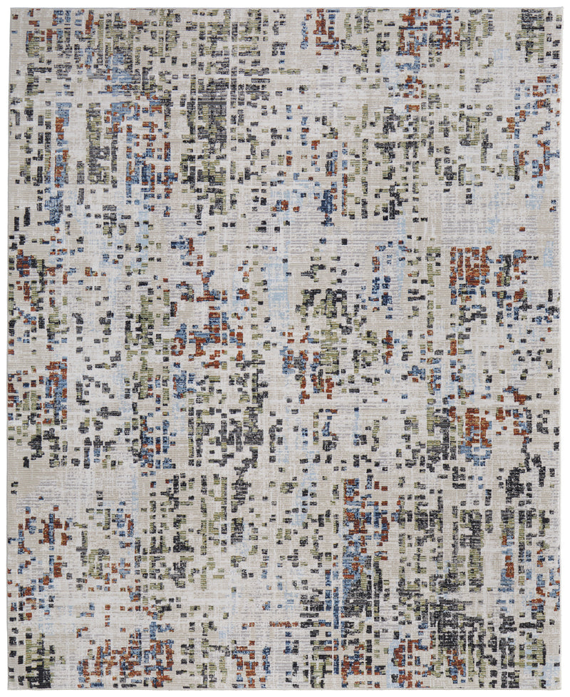 Sonora Modern Abstract, Ivory/Green/Blue