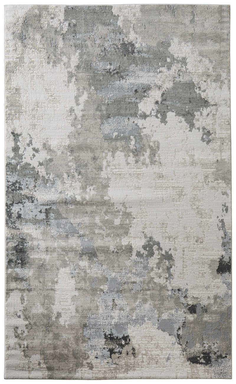 Prasad Modern Watercolor, Ivory/Gray
