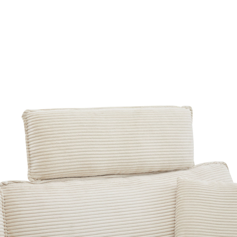 Modern Deep Seat Sectional Sofa With Ottoman