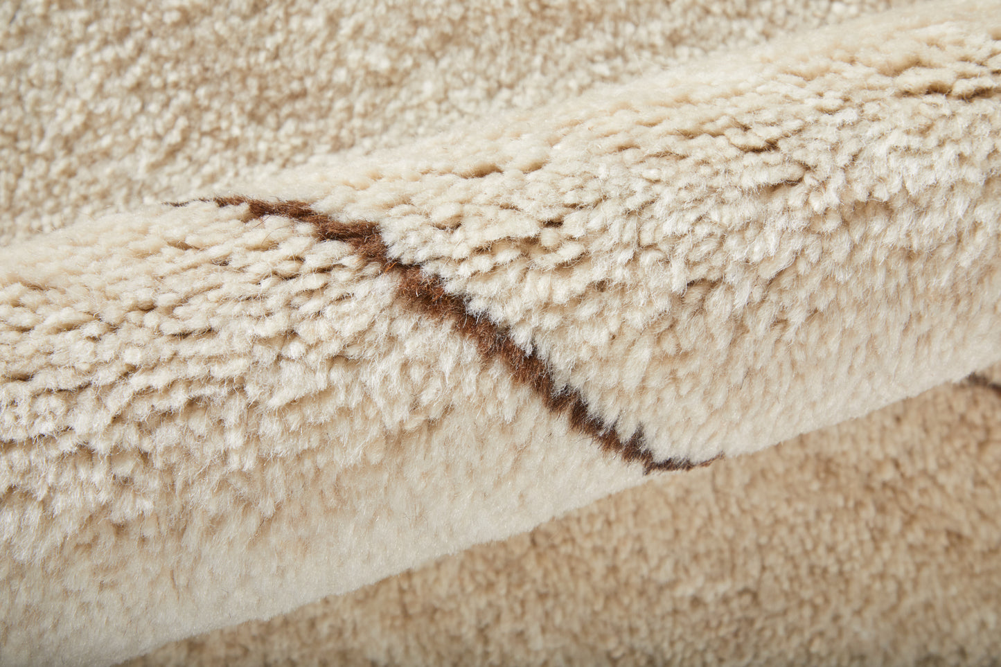 Agape Modern Abstract, Ivory/Brown