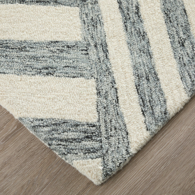 Wallace Modern Geometric, Gray/Ivory