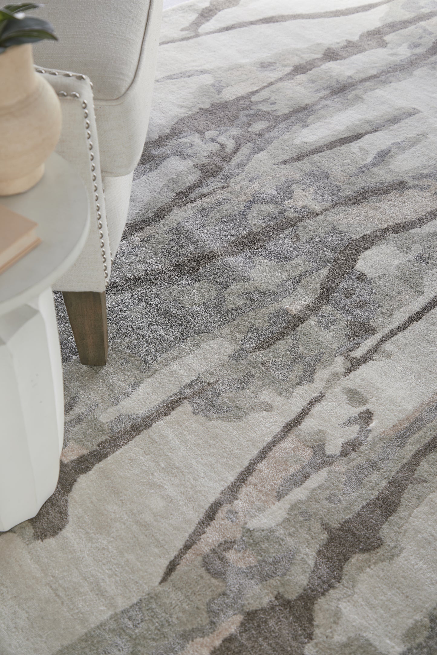 Dryden Transitional Abstract, Taupe/Ivory/Gray