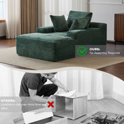 Oversized Chaise Lounge Chair Cozy Cloud Couch With 3 Throw Pillows And Wide Armrest