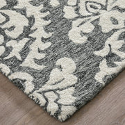 Belfort Traditional Floral & Botanical, Gray/Ivory/Black