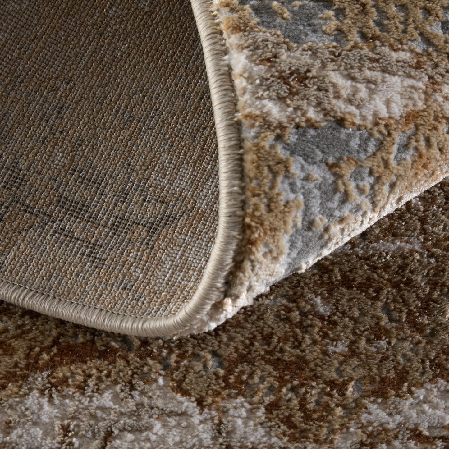 Aura Modern Abstract, Ivory/Gold/Gray