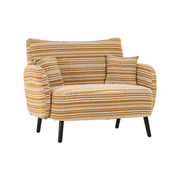 Modern style two-seater sofa with ultra-comfortable armrests, armrest pillows, and storage pockets, deep-seated two-seater sofa, comfortable modern sofa for bedroom, small spaces, apartments, and offi