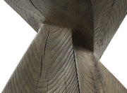 Zahi Weathered Oak Finish Accent Table