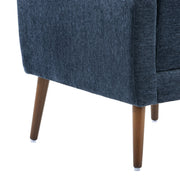 Modern Accent Chair, Arm Chairs For Living Room, Upholstered Mordern Armchair, Comfy Soft Padded Lounge Chair In Small Space, Bedroom, With Pillow, Solid Wood Leg
