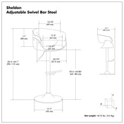 Sheldon - Upholstered Adjustable Swivel Bar Stool