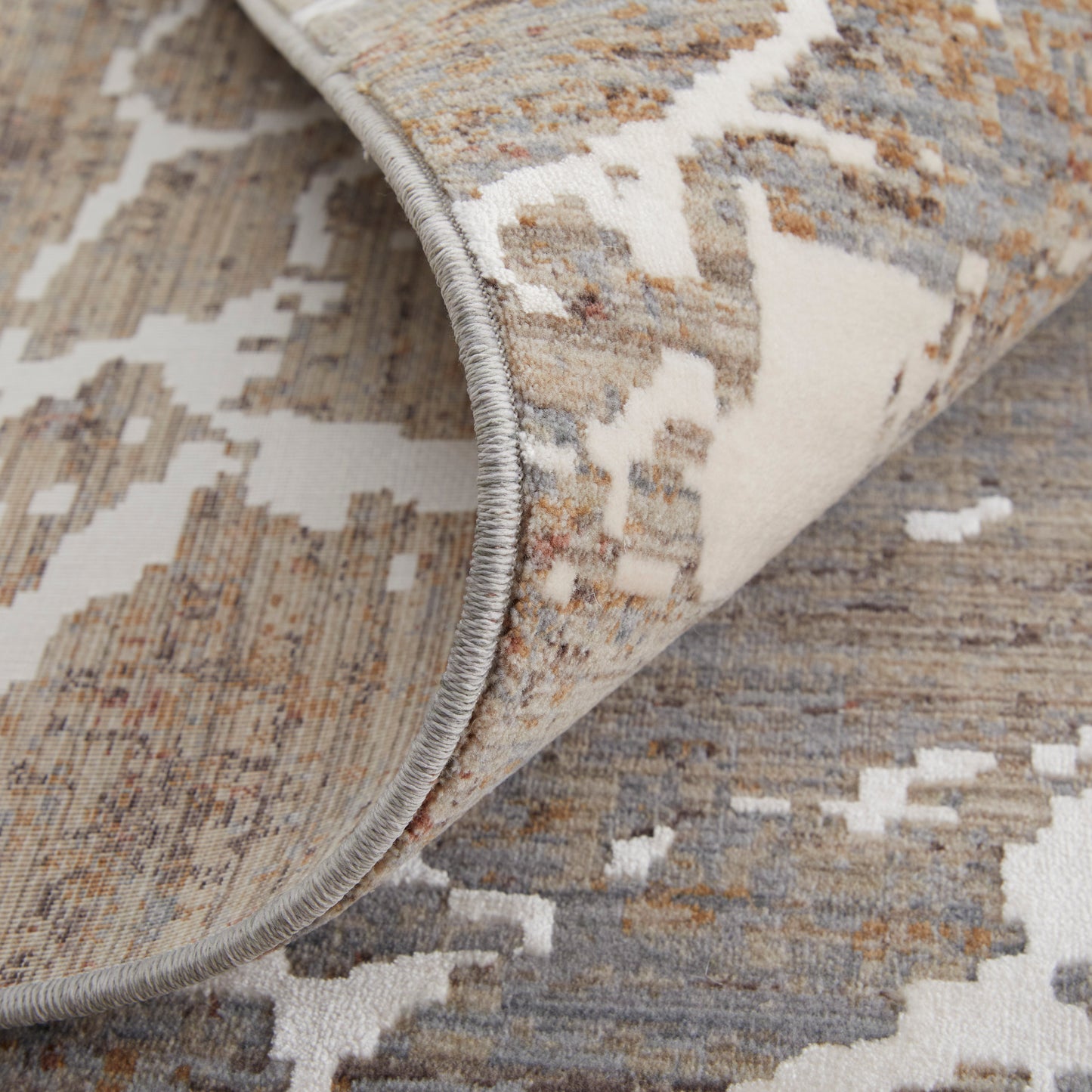 Pryor Modern Abstract, Taupe/Brown/White