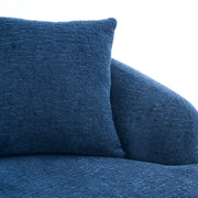 Full Compression Sponge Navy Blue Modular Chenille L-Shape Sectional Sofa with High-Density Foam,99'L, Spacious and Comfortable