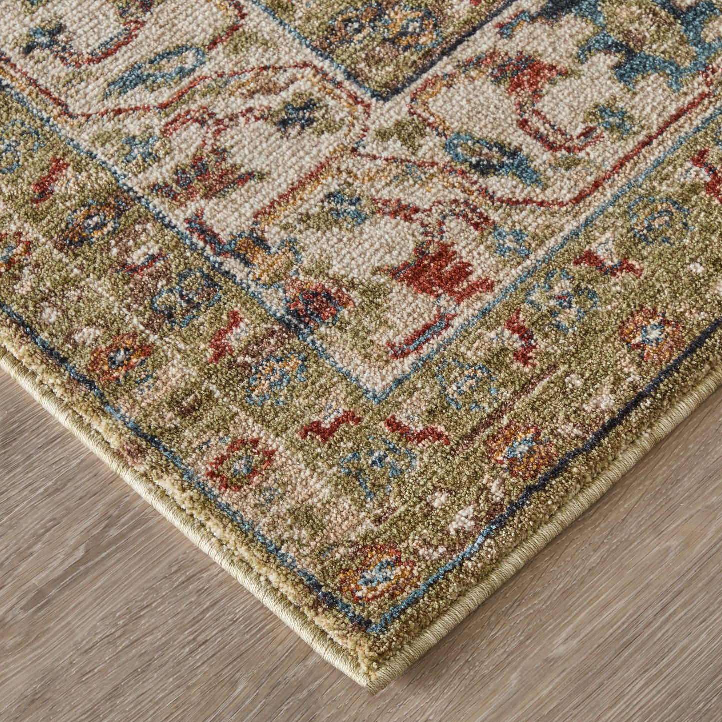 Pearson Traditional Persian, Green/Ivory/Blue