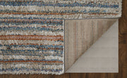 Mynka Transitional Stripes, Ivory/Blue/Orange