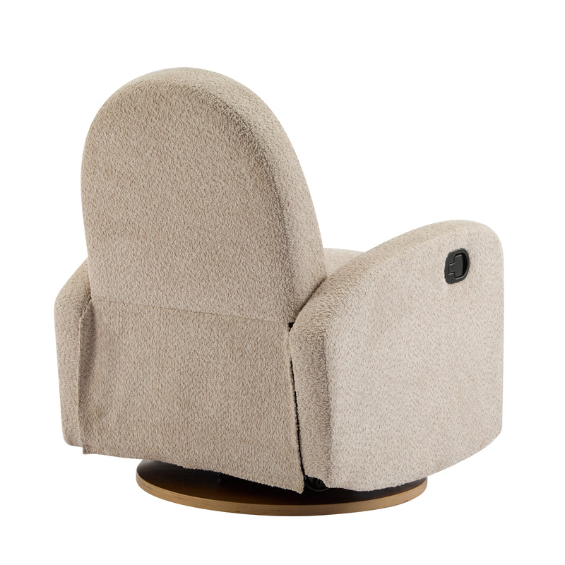 360 Swivel and Glider Recliner Chair-Almond