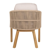 Grotta - Outdoor Dining Arm Chair (Set of 2) - Teak / Beige