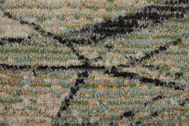 Sonora Modern Abstract, Green/Tan/Ivory