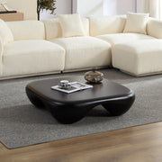 Modern Coffee Table Faux Travertine Textured for Livingroom/Office
