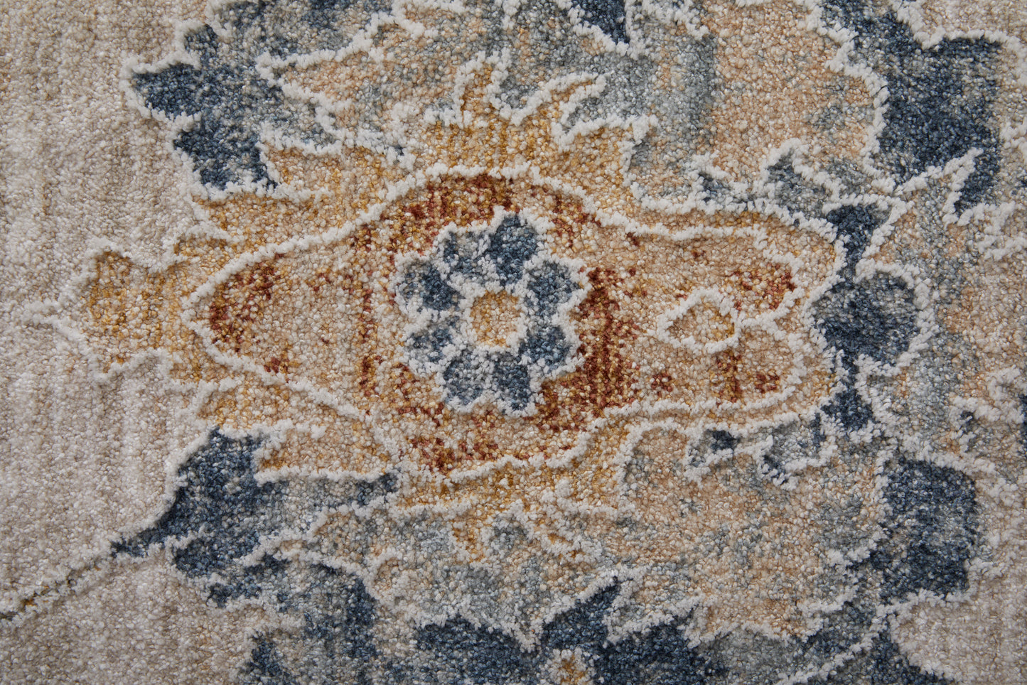 Pasha Transitional Floral & Botanical, Taupe/Ivory/Blue