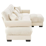 Super Comfort Oversized Modular Sectional Sofa With Movable Ottoman