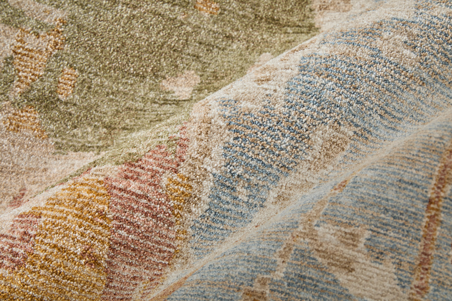 Pearson Modern Abstract, Ivory/Green/Tan
