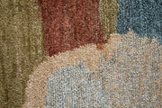 Pearson Modern Abstract, Blue/Ivory/Orange