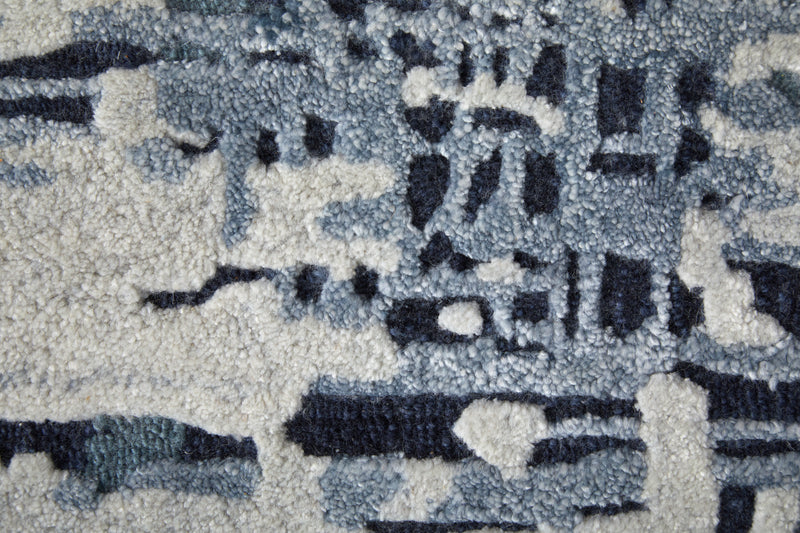 Zarah Modern Abstract, Blue/Ivory