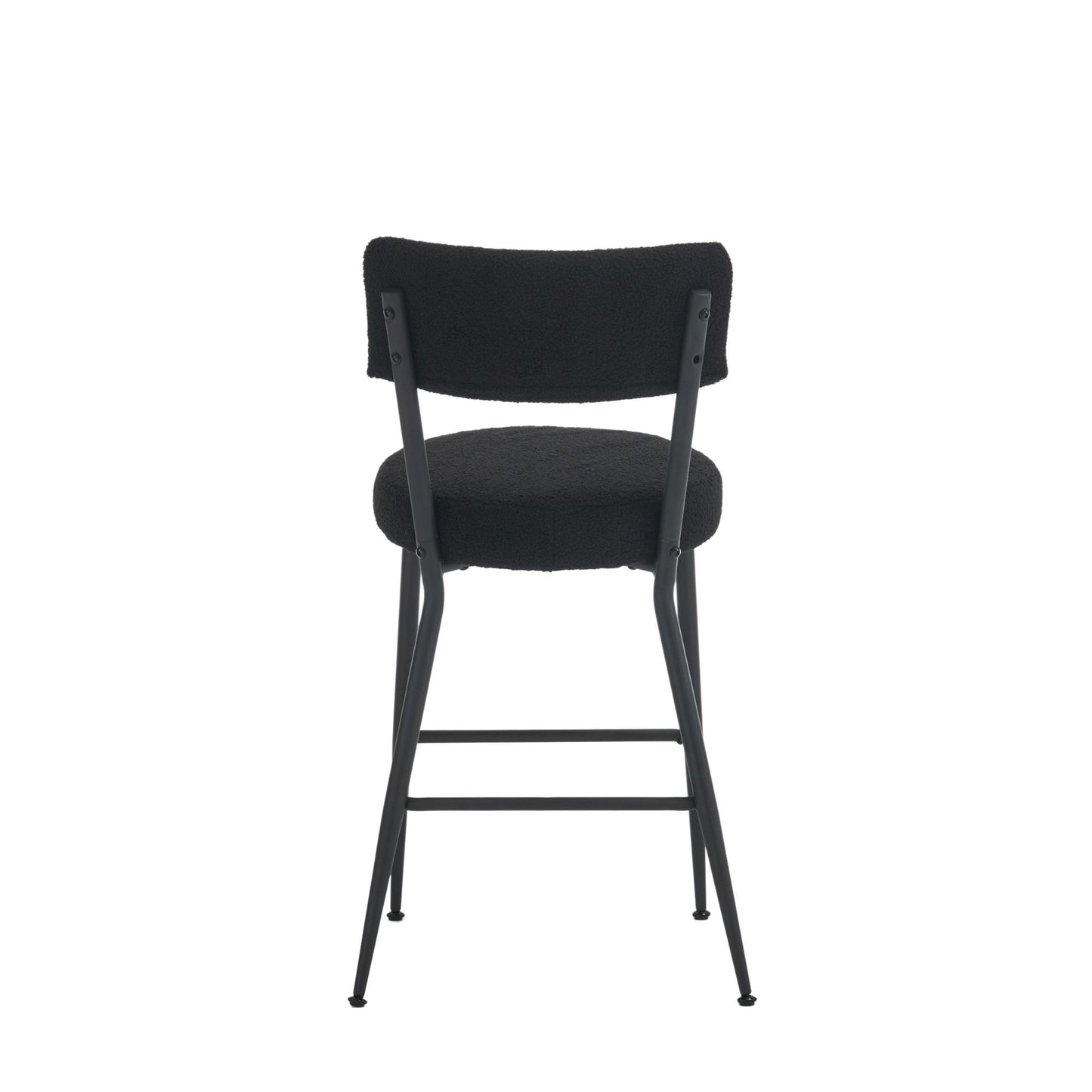 Modern Teddy Fabric Upholstered Bar Stools - Legs