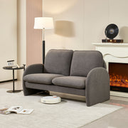 Loveseat Sofa Small Couch For Living Room, Sherpa Fabric Upholstered Loveseat Sofa Couch, Small Loveseat Sofa For Apartment, Bedroom