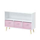 Switch Bookcase With Collapsible Drawers, Book Display Organizer 2 image