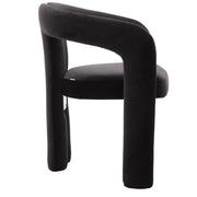 Contemporary Designed Velvet Fabric Upholstered Accent/Dining Chair /Barrel Side Chairs Kitchen Armchair for Living Room set of 2 (Black Velvet)