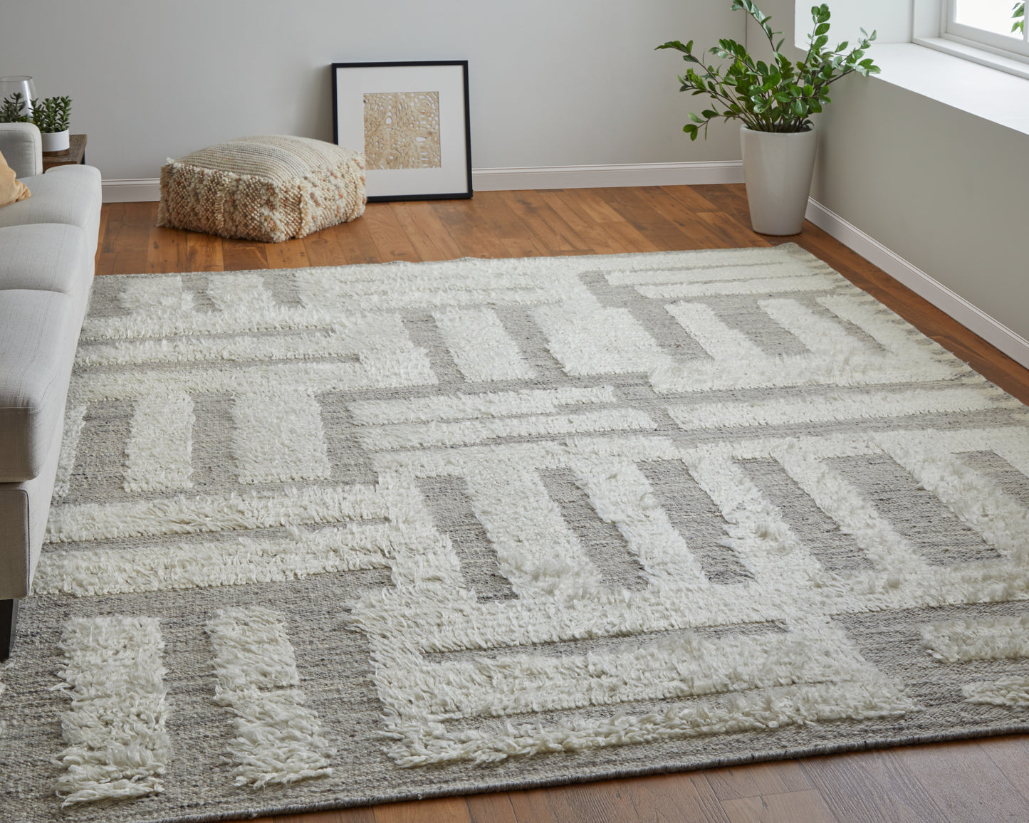 Ashby Transitional Geometric, Gray/Ivory