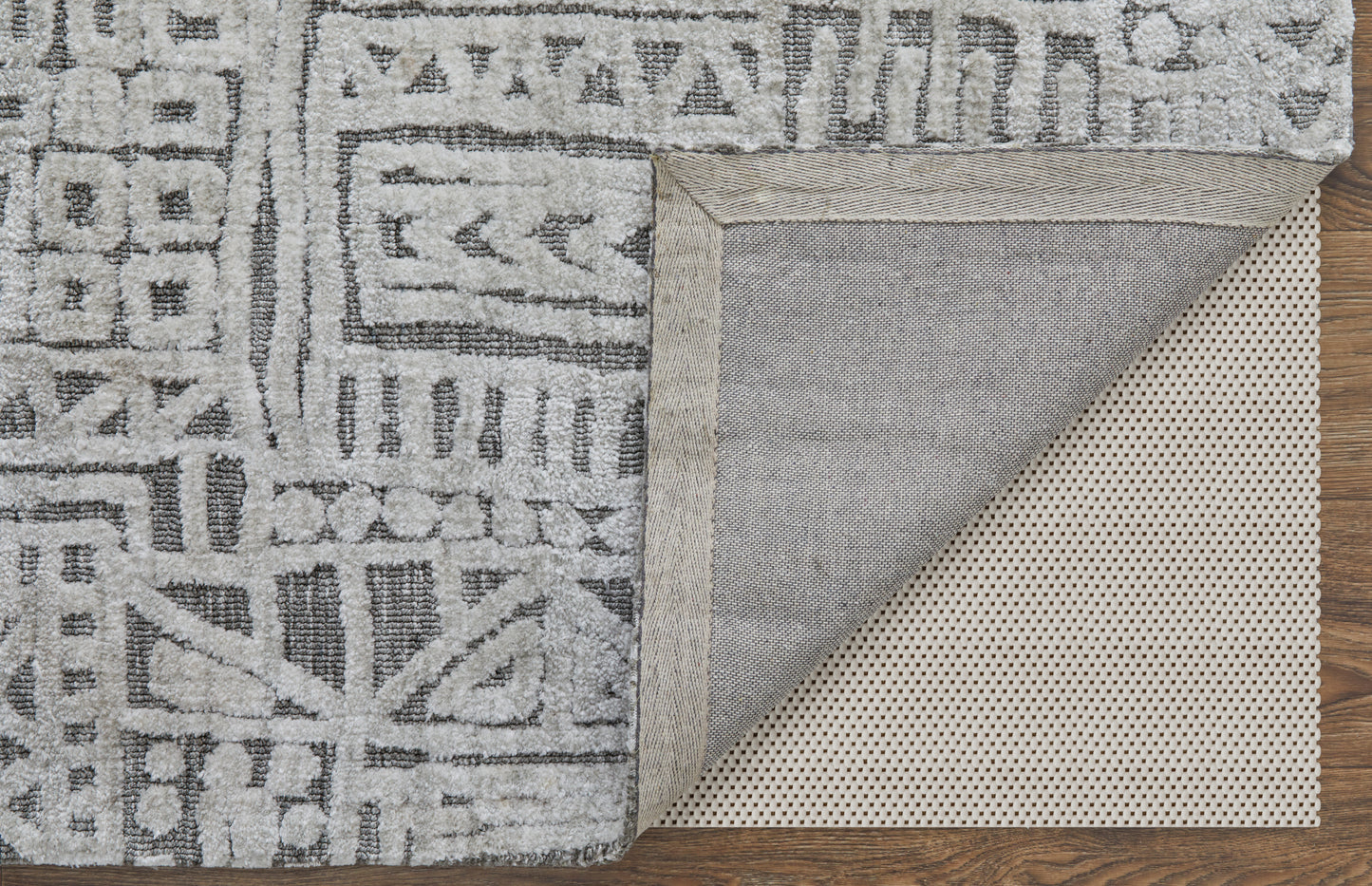 Colton Modern Abstract, Gray/Silver