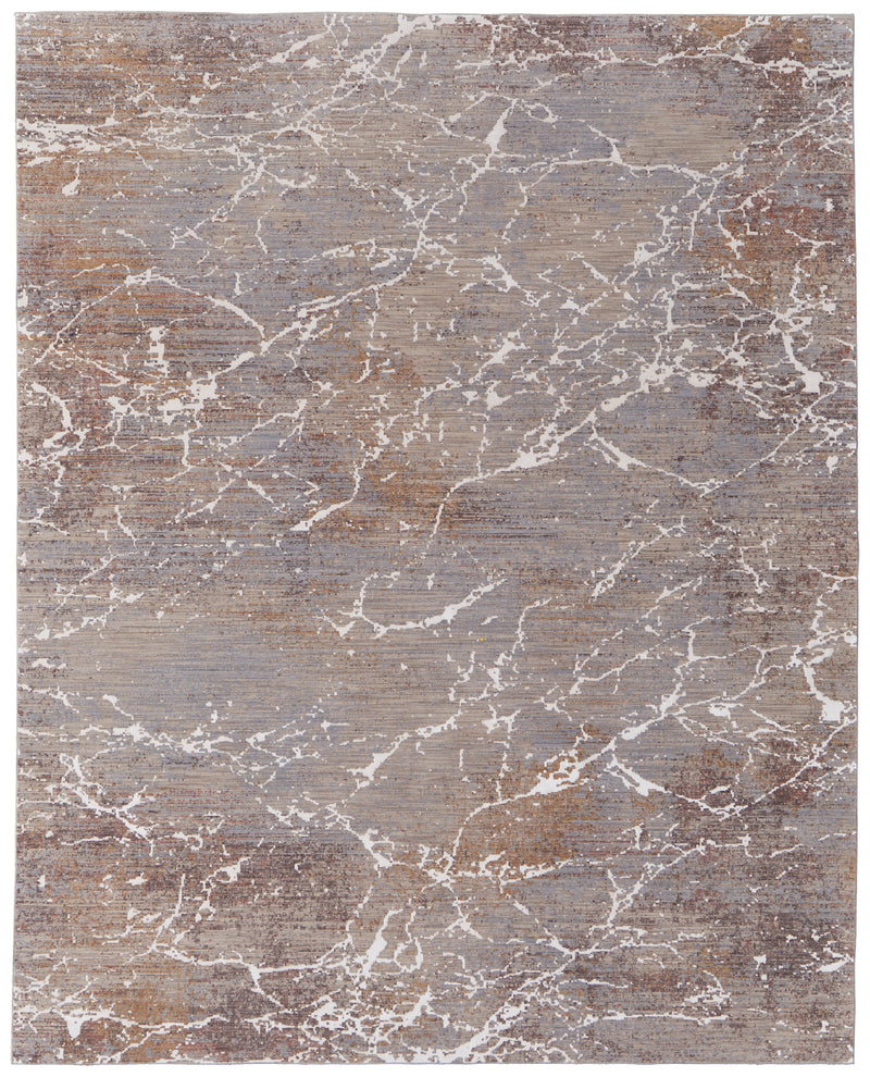 Pryor Modern Abstract, Taupe/Brown/White