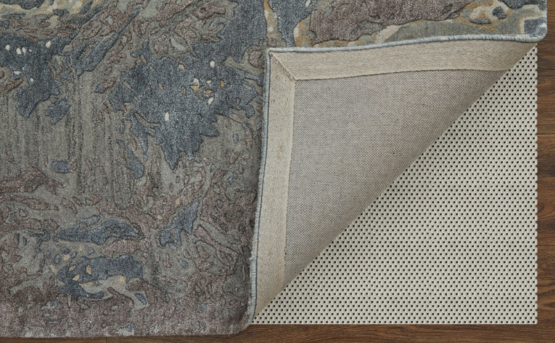Zarah Modern Watercolor, Blue/Taupe/Green